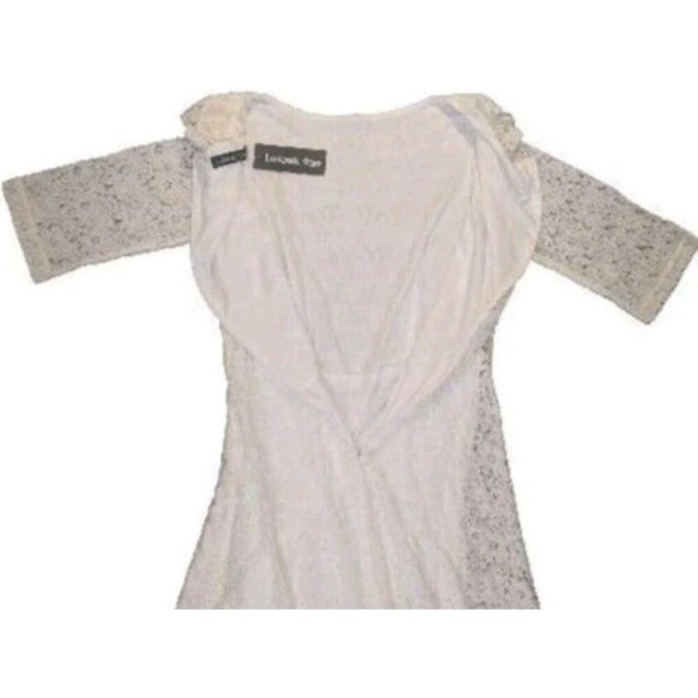 Lookbook Women’s Maxi Dress Size 12 Ivory 3/4 Sleeve Lace NEW with Tags - Picture 5 of 15